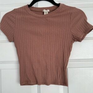 Causal brown crop top